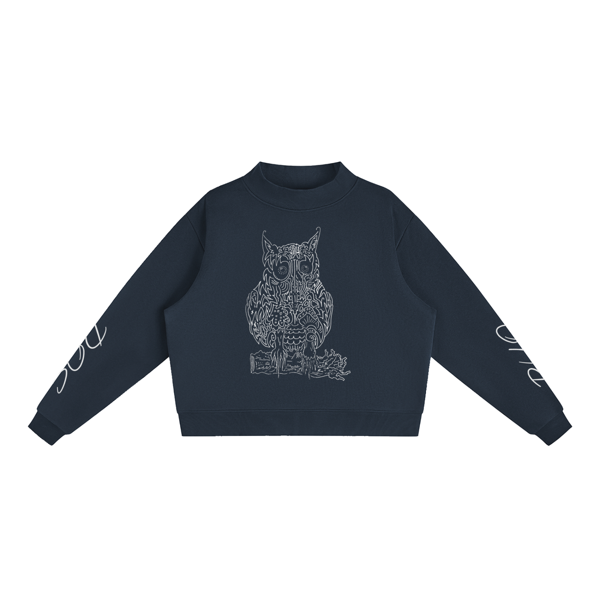 Centennial Owl Mock-Neck Crew Sweatshirt