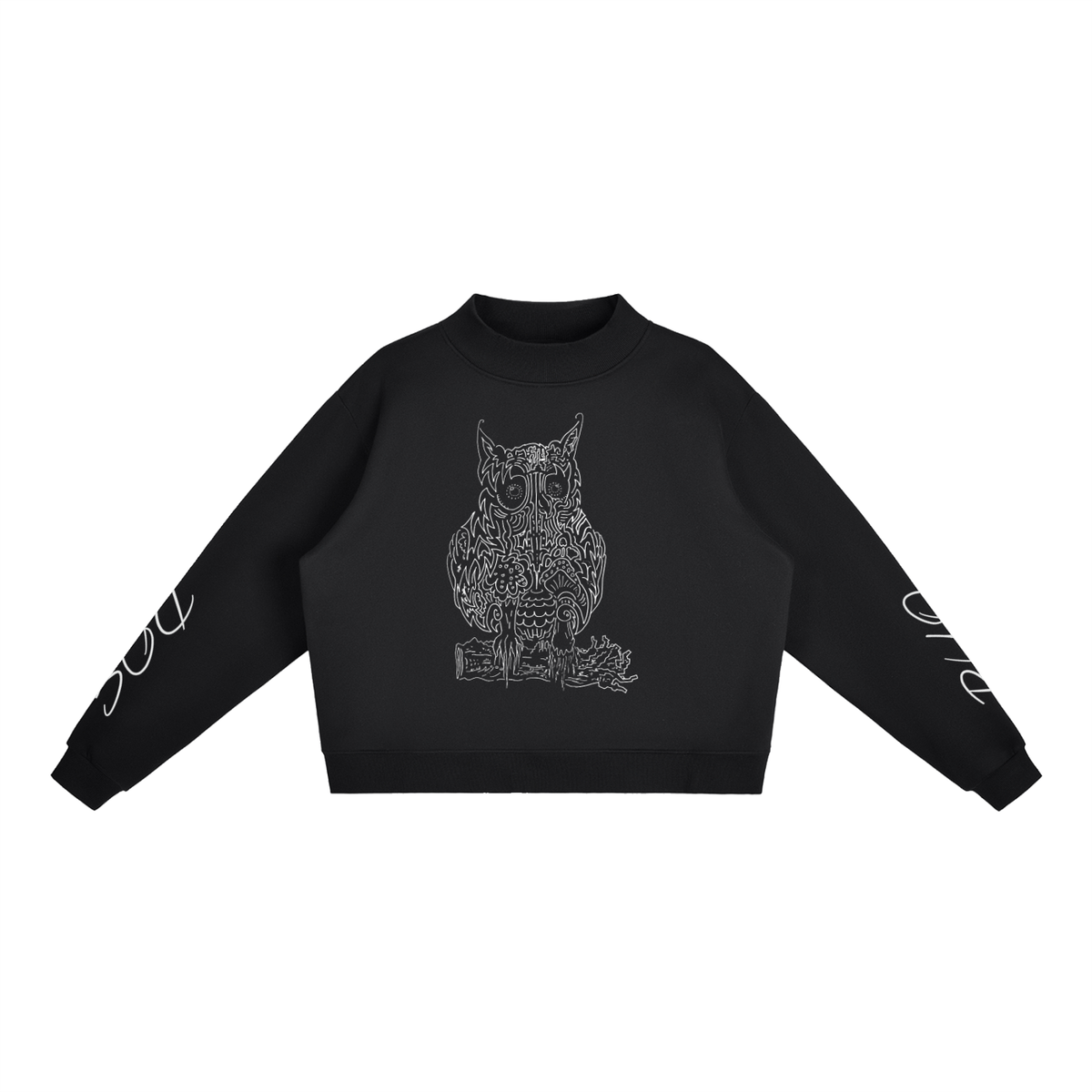 Centennial Owl Mock-Neck Crew Sweatshirt