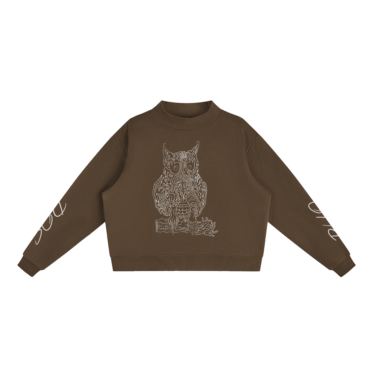 Centennial Owl Mock-Neck Crew Sweatshirt