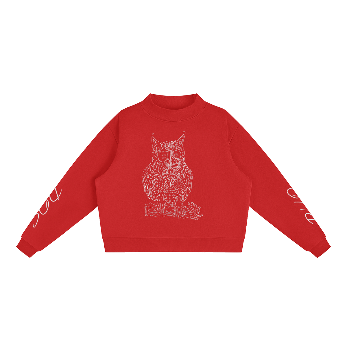 Centennial Owl Mock-Neck Crew Sweatshirt