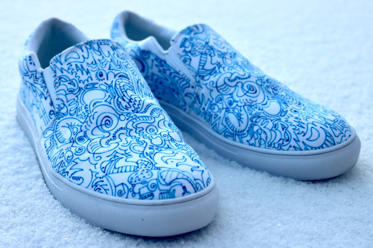 Men's "BIG IF" Canvas Shoes by Brian Tohill — lifestyle shot