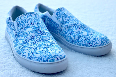Men's "BIG IF" Canvas Shoes by Brian Tohill — lifestyle shot