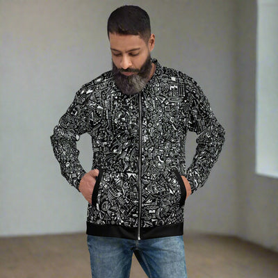 Unisex INVERTED "Dream Schematic #1" Bomber Jacket
