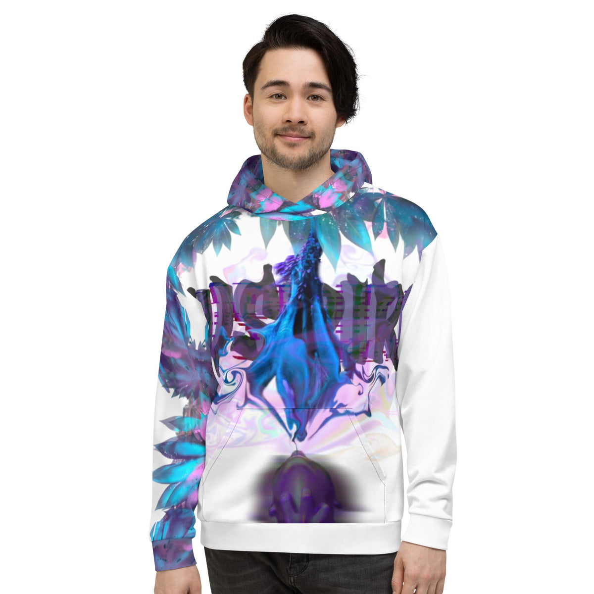 "Winter's Breath" Hoodie by Ana Tohill — front view detail