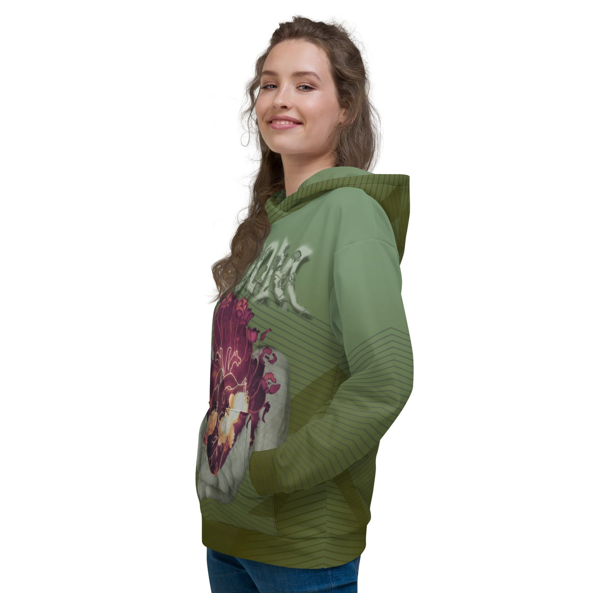 "Ivy Bloom" Hoodie by Ana Tohill — left side view