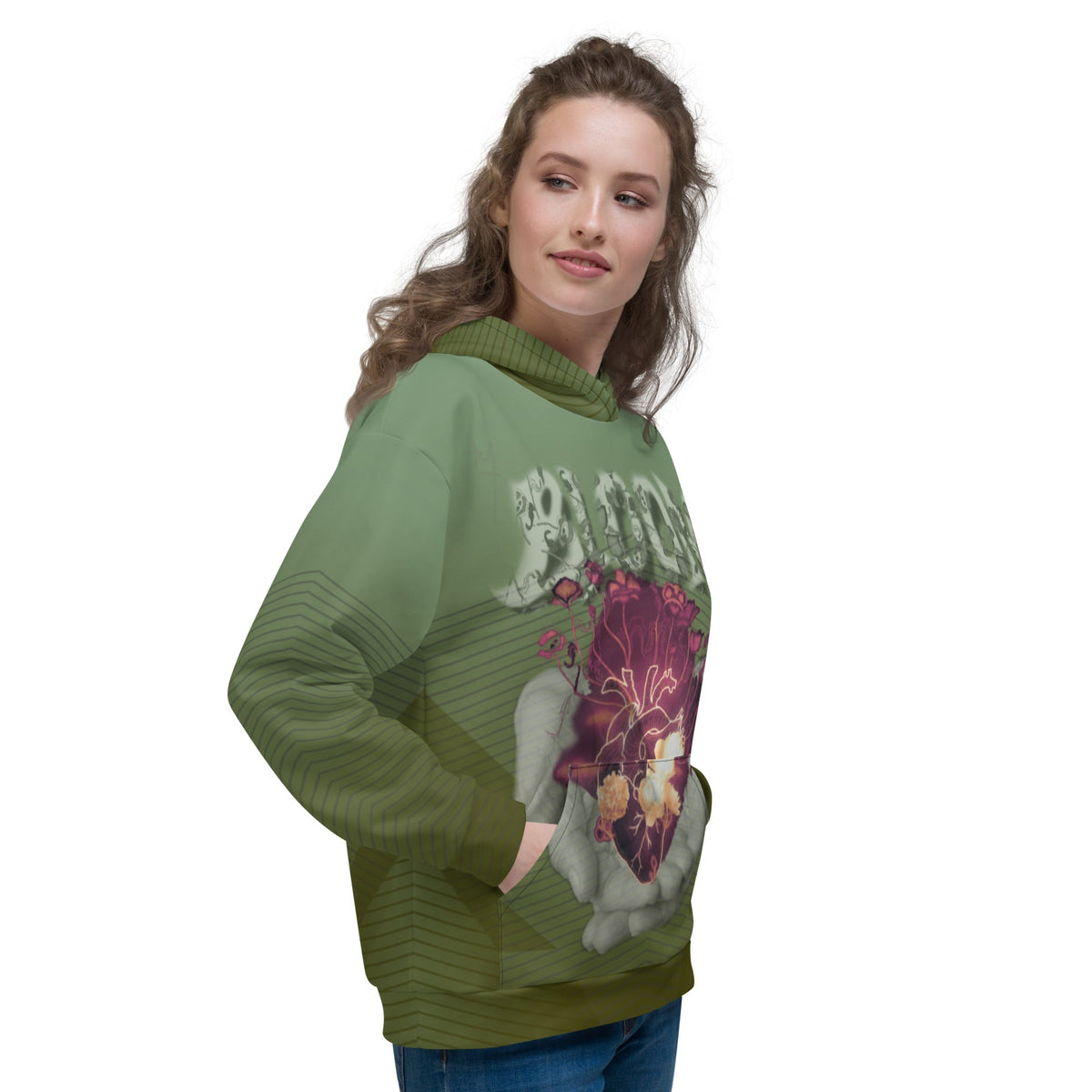 "Ivy Bloom" Hoodie by Ana Tohill — right side view