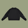 Black sweatshirt on a white background