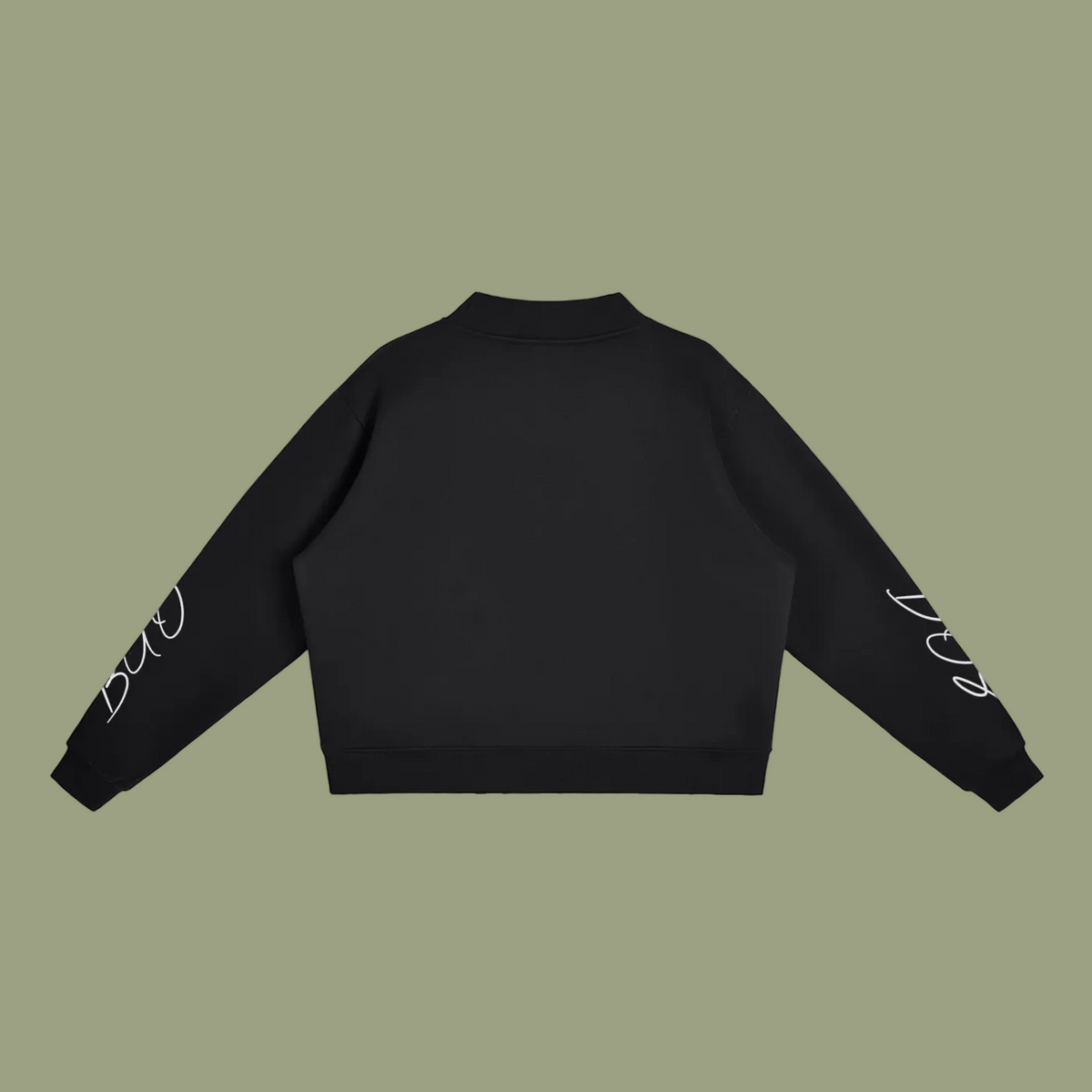 Black sweatshirt on a white background
