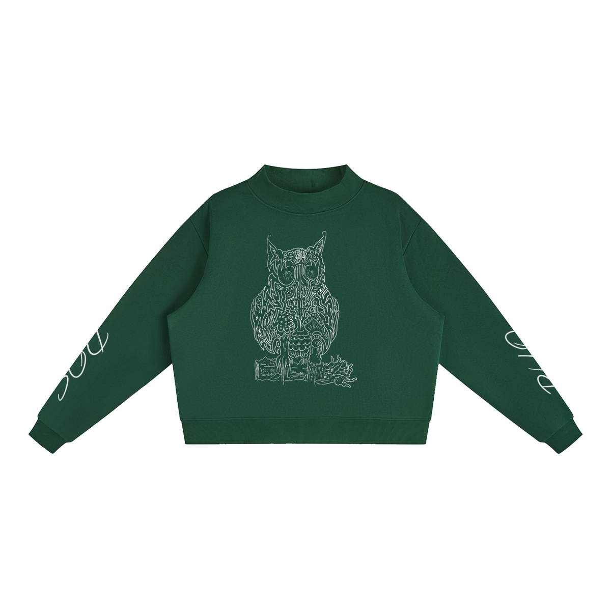 Centennial Owl Mock-Neck Crew Sweatshirt