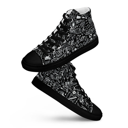Men’s INVERTED "Dream Schematic #1" high top canvas shoes