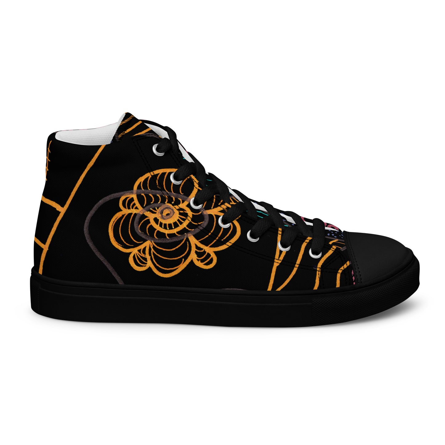 Men’s INVERTED "Some Jazz Schematic" high top canvas shoes