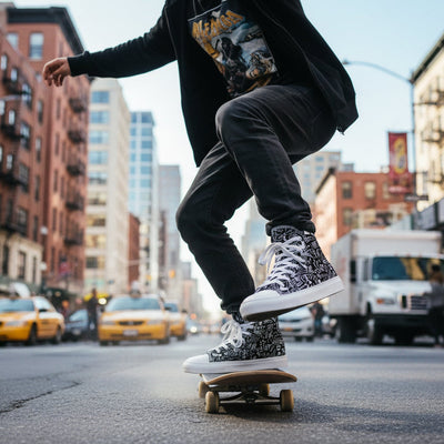 Men’s INVERTED "Dream Schematic #1" high top canvas shoes
