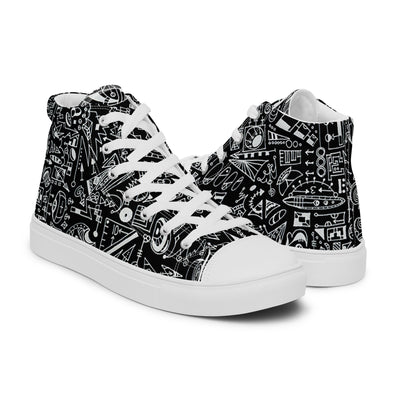 Men’s INVERTED "Dream Schematic #1" high top canvas shoes