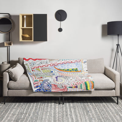 "Dream Schematic DBC43" Throw Blanket