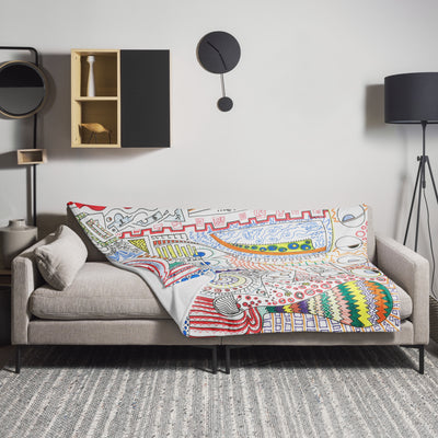 "Dream Schematic DBC43" Throw Blanket