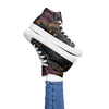 Women's INVERTED "Some Jazz Schematic" High Top Canvas Shoes by Brian Tohill — left side view