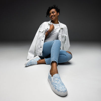 Women's "BIG IF" Canvas Shoes by Brian Tohill — front view