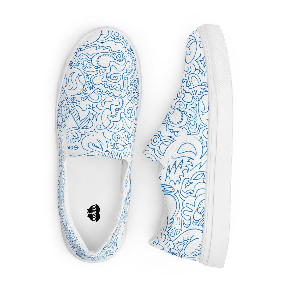 Women's "BIG IF" Canvas Shoes by Brian Tohill — front angle view