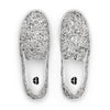 Women's "Dream Schematic #1" Slip-On Canvas Shoes by Brian Tohill — front angle view