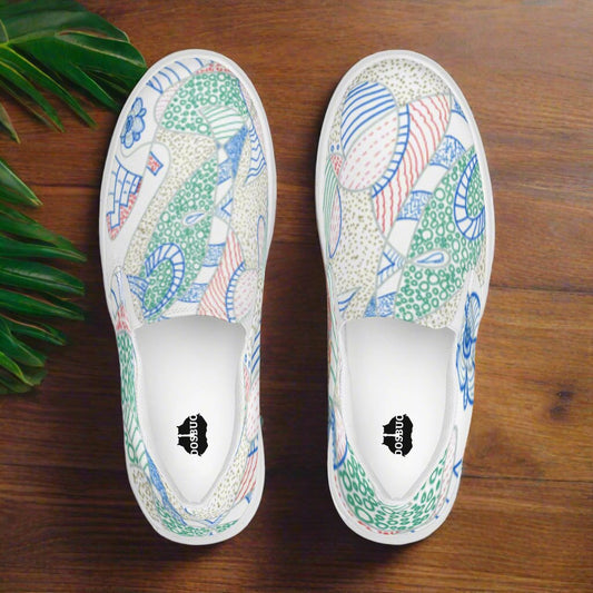 Women’s "Some Jazz Schematic" slip-on canvas shoes